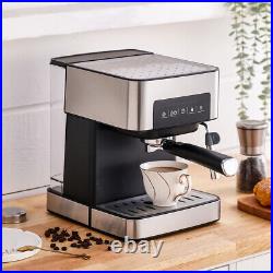 1.6L 20Bar Espresso Coffee Machine Maker with Milk Frother Home Latte Cappuccino