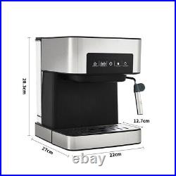 1.6L Semi-automatic Espresso Coffee Machine Maker Cappuccino Stainless Steel NEW