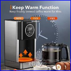 12-Cup Coffee Maker, Drip Coffee Machine with Glass Carafe