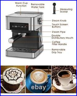 20 Bar Italian Espresso Coffee Cupertino Maker Machine With Milk Frother Wand