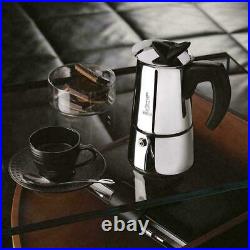 3 x Bialetti Musa Moka Pot Espresso Coffee Maker Stainless Steel 10 Cup