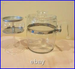 3xFLAMEWARE Pyrex glass 7759-B 9cup coffee maker and soup cooking double pots70s