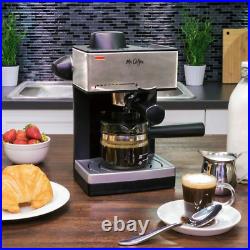 4 Cup Steam Espresso Maker Coffee Machine Expresso Milk Frother Easy Serving
