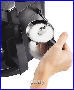 4 Cup Steam Espresso Maker Coffee Machine Expresso Milk Frother Easy Serving