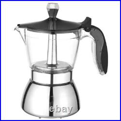 4XMoka Pot, 4 Cup Stovetop Espresso Maker -Cuban Coffee Percolator Machine Prem