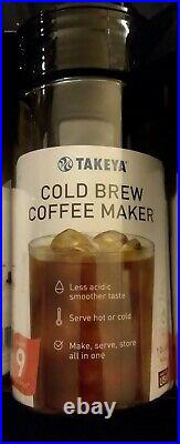 4c LOT- Takeya Cold Brew Coffee Maker Pitcher Made in USA 1QT Silicon Handle NEW