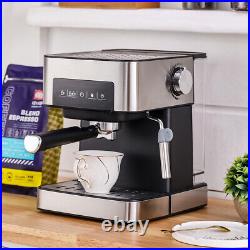 850W Espresso Maker 20 Bar Ground Coffee Machine Latte Mocha Milk Foaming Steam
