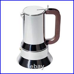 9090/M Design Stovetop Coffee Maker, Stainless Steel, 10 cups, Silver