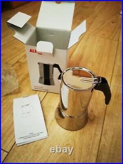 ALESSI 3 Cup Espresso Induction Coffee Maker ARS09 by Richard Sapper, Stainless