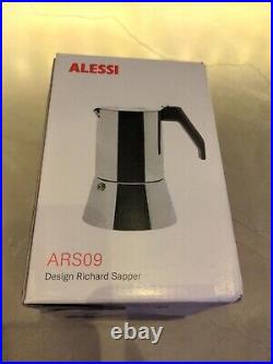 ALESSI 3 Cup Espresso Induction Coffee Maker ARS09 by Richard Sapper boxed new