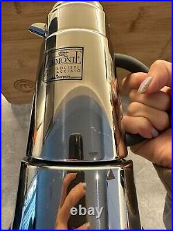 ARMONIE Inoxpran Opera Espresso Pot 6 Cup Espresso Coffee Maker Steel Silver