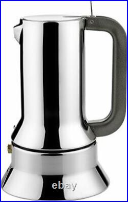 Alessi 6-Cup Espresso Coffee Maker in 18/10 Stainless Steel Mirror Polished with
