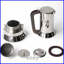 Alessi 9090 Stainless Steel 6 Cup Induction Espresso Coffee Maker