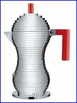 Alessi Pulcina Mdl02/6 R Coffee Maker Of Design Cast Aluminium And Pa Red 6 Mug