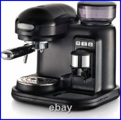 Ariete Moderna Espresso Machine, Barista Style Coffee Maker Black