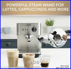 BREVILLE VCF149 Espresso Machine, Automatic/Manual Espresso, Cappuccino Maker