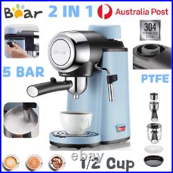 Bear 2IN1 Coffee Machine Household Espresso Latte Cafe Maker Milk Frother 800W