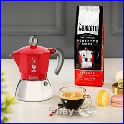 Bialetti Biaretti Fire Espresso Maker Moka Intuction 4 Cup Red 877846