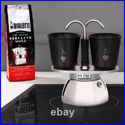 Bialetti Mini Express Induction, Coffee Maker Of Induction 2 Cups 100 ML Black