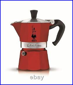 Bialetti Moka Express Stove Top 6 Cup Espresso Coffee Maker 300ml, (Red)