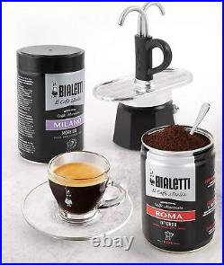 Bialetti The Set Mini Express Kandisky Moka Coffee for 2 Cups 90ml Aluminium