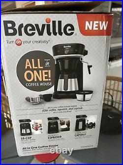 Breville All-in-One Coffee House Coffee Machine with Milk Frother. Vcf117