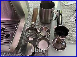 Breville The Barista Express Coffee Maker Silver. LOTS OF ACCESSORIES