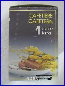 CAFFETTIERA Mini Express Tazza Hob Top Coffee Espresso Maker with Box Vintage