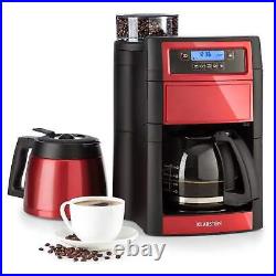 Coffee Machine Espresso Maker Bean to Cup Grinder Brewing Thermos Jug Timer Red