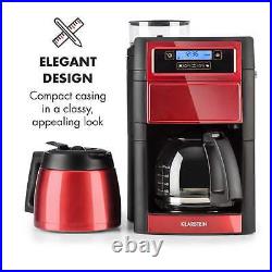 Coffee Machine Espresso Maker Bean to Cup Grinder Brewing Thermos Jug Timer Red