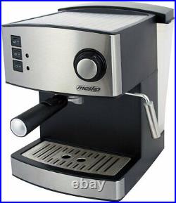 Coffee Machine Maker Espresso Cappuccino Milk Frother 850W INOX 15 Bar Drip Tray