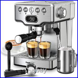 Coffee Maker Espresso Machine 20 Bar With Frothing Wand Latte Mocha Frapp Silver