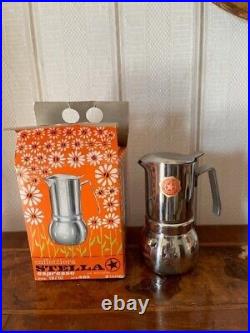 Coffee maker Stella -stove top 2 cup new in box Vintage 70s