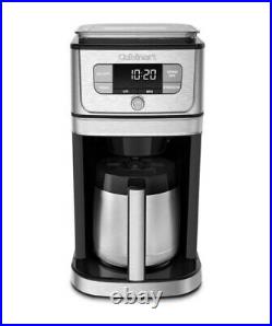 Cuisinart Drip Coffee Maker 10-Cup Burr Grind Brew Auto Rinse Stainless Steel