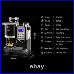 DEVISIB All-in-One Coffee Machine Espresso Coffee Maker with Grinder Automatic
