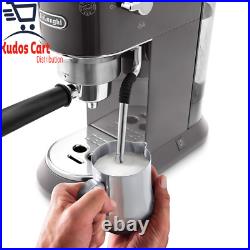 De'Longhi Dedica Arte Pump Espresso Coffee Machine Grey Maker Pump Cappuccino