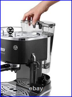 De'Longhi Icona Micalite Black Traditional Espresso Maker ECOM311. BK New Sealed