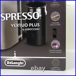 DeLonghi Nespresso Vertuo Plus Coffee & Espresso Maker Aeroccino Frother Gray