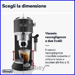 Dedica Style EC685BK Traditional Pump Espresso Machine Coffee Maker Black