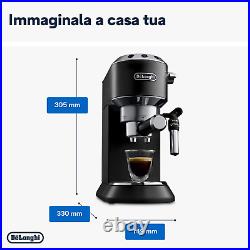 Dedica Style EC685BK Traditional Pump Espresso Machine Coffee Maker Black