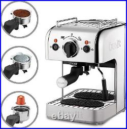 Dualit 3-in-1 Coffee Machine Espesso Maker Polished Stainless Steel 1.5 L SALE