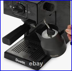 Dualit Espresso Coffee Machine 84470 Built-in Milk Frother Black