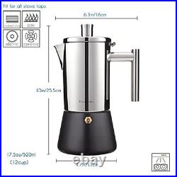 Easyworkz Diego Stovetop Espresso Maker Stainless Steel Italian Coffee Machine