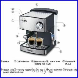 Electric Foam Coffee Espresso Maker Machine Milk Kitchen Appliances 220v 1.6l