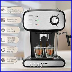 Espresso Coffee Machine, 20 Bar Coffee Maker Machine with Milk Frother, 2
