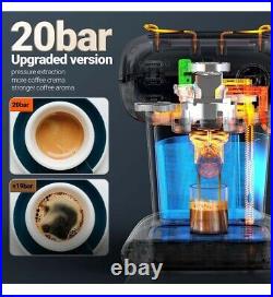 Espresso Coffee Machine, 20 Bar Maker Machine with Milk Frother, 1.2l water tank