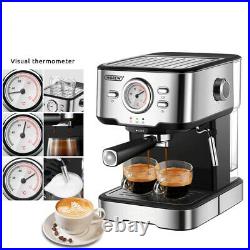 Espresso Coffee Machine inox Semi Automatic Expresso Cappuccino Maker Steam Wand