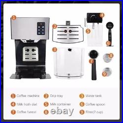 Espresso Coffee Maker 19 Bar Fast Heating System With Automatic Hot Milk Frothin