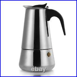 Espresso Coffee Maker 9 Cup Stainless Steel Italian Moka Pot Percolator