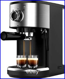 Espresso Machine 15 Bar Espresso Coffee Maker with Milk Frother Wand 1450W UK